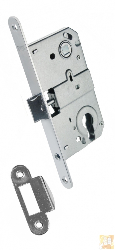 Замок механический под цилиндр Хром